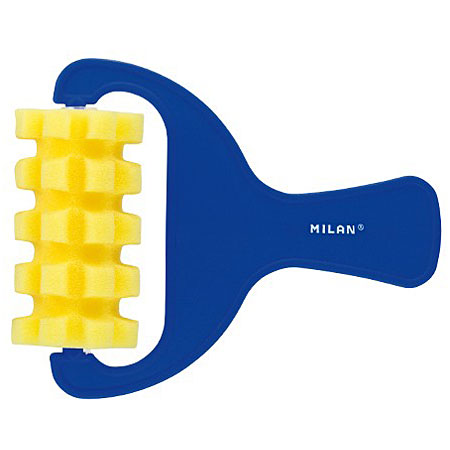 Milan Foam roll - plastic handle - 70mm - squares