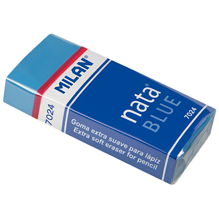 Milan Nata Blue 7024 - plastic eraser - 5x2.3x1cm