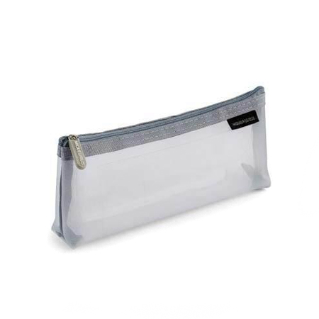 Miquelrius Back2Basics - driehoekig nylon pennenzak - 20.4x9.5cm - grijs