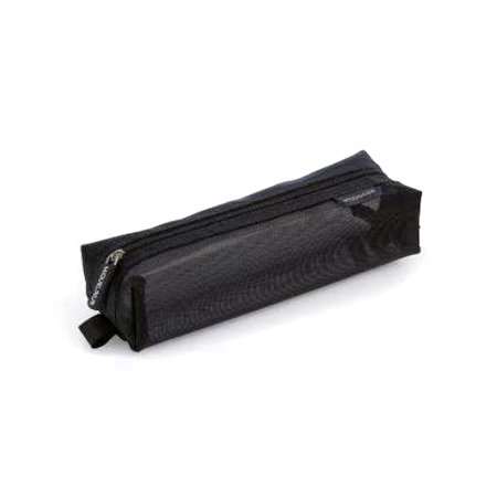 Miquelrius Back2Basics - rond nylon pennenzak - 19.7x6.5cm - zwart