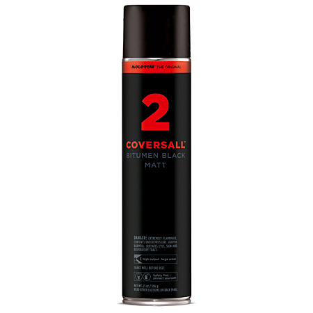 Molotow Coversall 2 - bitumen paint - matt - 600ml spray can - black
