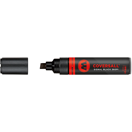 Molotow Coversall 360PI - marqueur permanent - pointe biseautée 4/8mm - noir signal