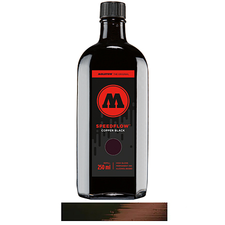 Molotow Speedflow - vulling permanente inkt - op alcoholbasis - flacon 250ml - copper black