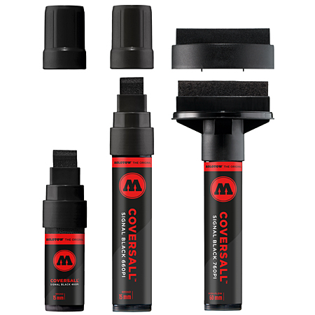 Molotow Coversall - permanent marker - square tip - signal black