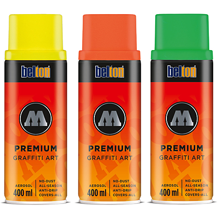 Molotow Belton Premium Neon - synthetic paint - matt - 400ml spray can - neon colours