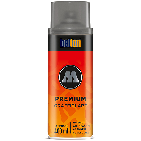 Molotow Belton Premium Transparent - matte synthetic paint - 400ml spray can - toast signal black transparent