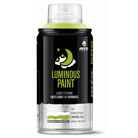 Montana MTN PRO Luminous Paint - peinture phosphorescente - base eau - aérosol 150ml
