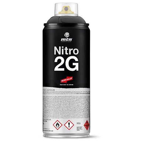 Montana MTN Nitro 2G - peinture acrylique - mat - aérosol 400ml - noir