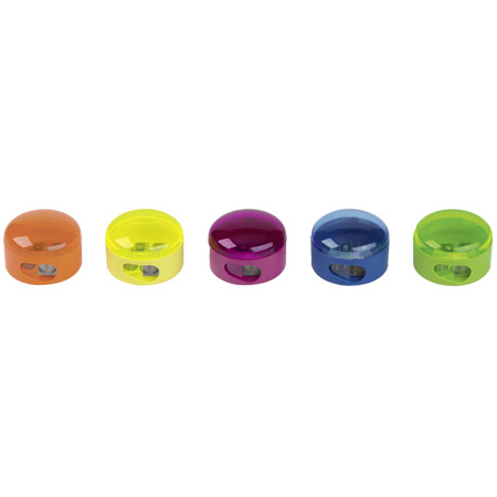 M+R Top - sharpener - with container - round - random colours