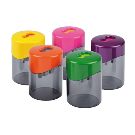M+r Rondo Swing - double sharpener - with container - random colours