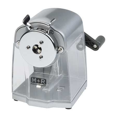 M+R Kantoorslijper - handmatig - kas in plastic - diameter 8 - 11.2mm - zilver