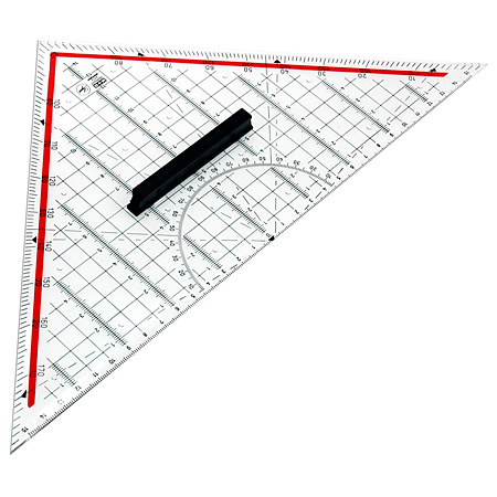 M+R Equerre de dessin technique - avec poignée amovible