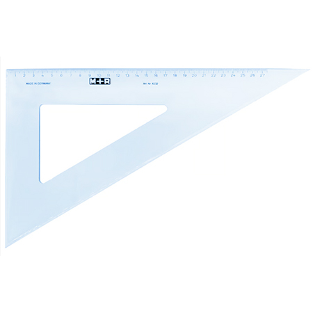 M+R Sigat - équerre de dessin en plastique transparent - 30°/60° - 36cm