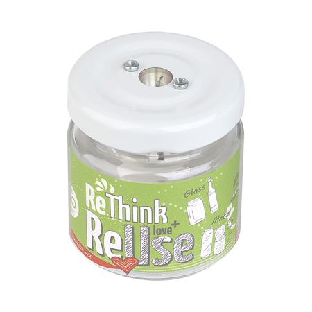 M+R Eternity - potloodslijper met glazen tank - 8.2mm