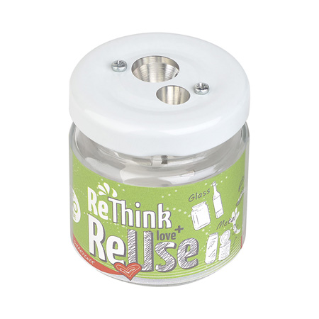 M+R Eternity - dubbele potloodslijper met glazen tank - 8.2mm / 11.2mm