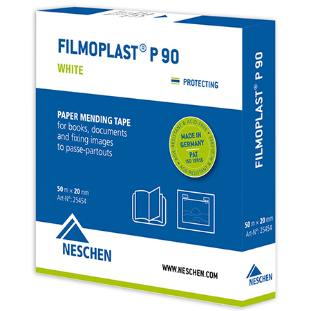 Neschen Filmoplast P90 - ruban adhésif - qualité archive - blanc - rouleau 2cmx50m