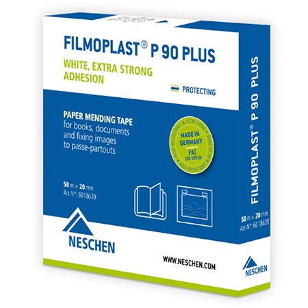 Neschen Filmoplast P90 Plus - ruban adhésif extra fort - qualité archive - blanc - rouleau 2cmx50m