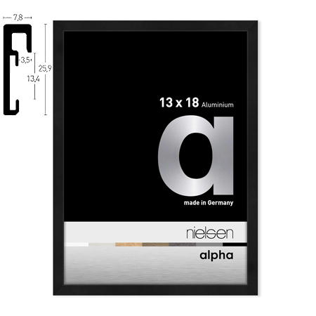 Nielsen Alpha - cadre en aluminium - XS - noir anodisé mat
