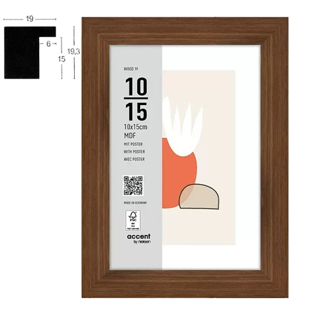 Nielsen Accent Wood 19 - cadre en MDF - ST - noyer
