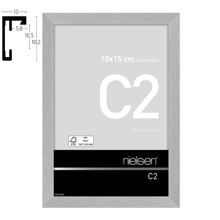 Nielsen C2 - cadre en aluminium - XS - argent mat