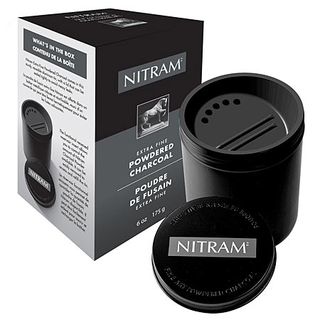 Nitram Extra-fijne houtskoolpoeder - pot 175g