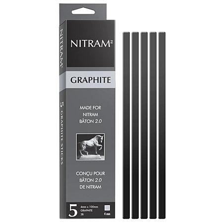 Nitram Box of 5 graphite leads (4mm) - 3B