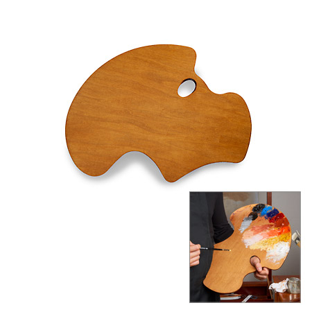 New Wave Expressionist - ergonomic wooden palette - 40x52cm