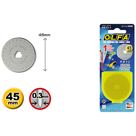 Olfa RB45-1 - pack of 1 spare blade for rotary cutter