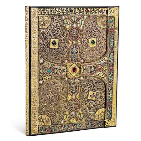 Paperblanks Lindau gospels - schrijfboek - stevige genaaid omslag met flappen - 144 bladzijden - 18x23cm - 120g/m² - gelijnd