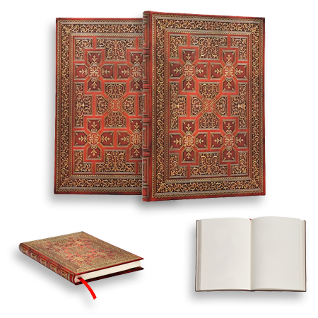 Paperblanks Shakespeare "La Guerre des Roses" - carnet d'écriture - couverture rigide cousue - 144 pages - 120g/m² - 12x18cm - uni