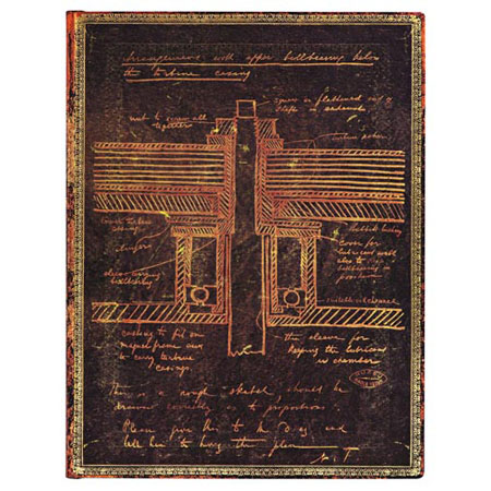 Paperblanks Manuscrits Estampés Tesla - schrijfboek - soepele genaaid omslag