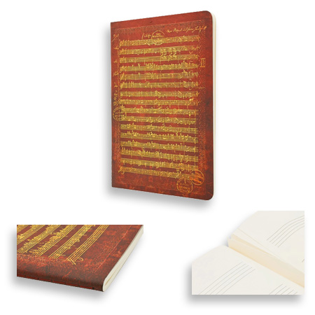 Paperblanks Les Manuscrits Estampés "Mozart, La chasse" - cahier de musique - 80 pages détachables - portée