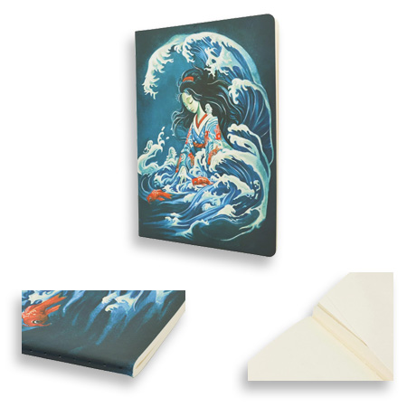 Paperblanks Esprit de Lacombe "Impératrice Jingu" - cahier cousu - 80 pages détachables - 100g/m²