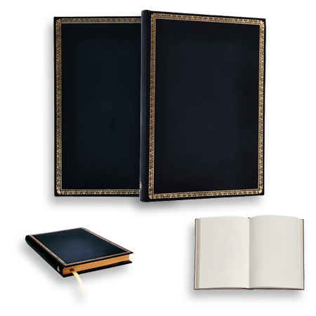 Paperblanks Black Edition - carnet d'écriture - couverture rigide cousue - fermeture élastique