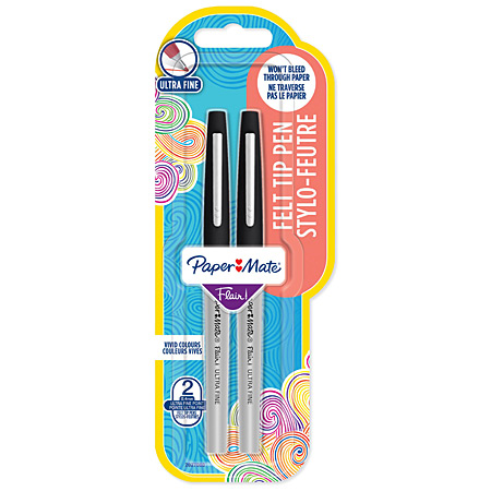 Paper Mate Flair Ultra Fine - set of 2 fineliners (0.5mm) - black