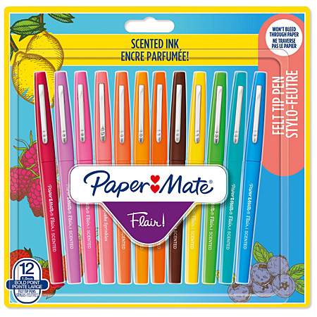 Paper Mate Flair Scented - assorted fibrepens - medium tip (1mm) - scented ink