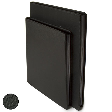 Prat Megabook - album de présentation - couverture rigide en vinyle grain croisé - 30 pochettes soudées - noir