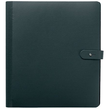 Prat Pampa Polyester - refillable wire-bound book - bonded leather cover - 10 sheet-protectors - black