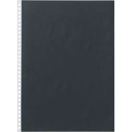 Prat Cristal Laser 502 - paquet de 10 pochettes transparentes en polypropylène - perforées - avec feuillets noirs
