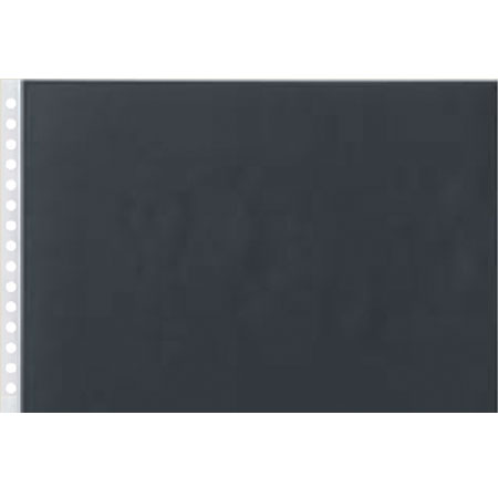 Prat Cristal Laser 502I - paquet de 10 pochettes transparentes en polypropylène - perforées - avec feuillets noirs - format paysage