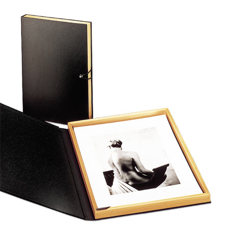 Prat Prestige - coffret de présentation pour photos - vinyle grainé finition maroquinerie - noir