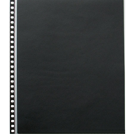 Prat Cristal Laser 904 - paquet de 10 pochettes transparentes en polypropylène - perforation renforcée - avec feuillets noirs