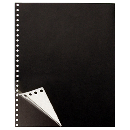 Prat Polyester 908 - paquet de 10 pochettes transparentes en polyester - perforées - avec feuillets noirs
