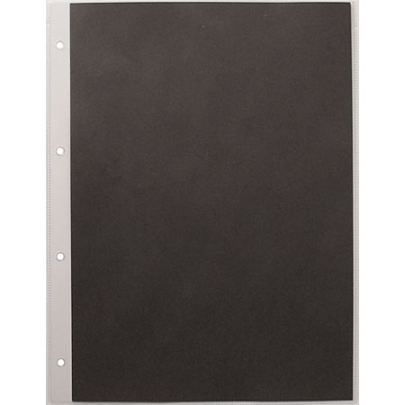 Prat SPV - pack of 10 perforated sheet-protectors - with black paper insert