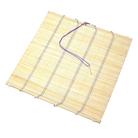 Peacock Brush mat - penselenetui in bamboe - 30x30cm