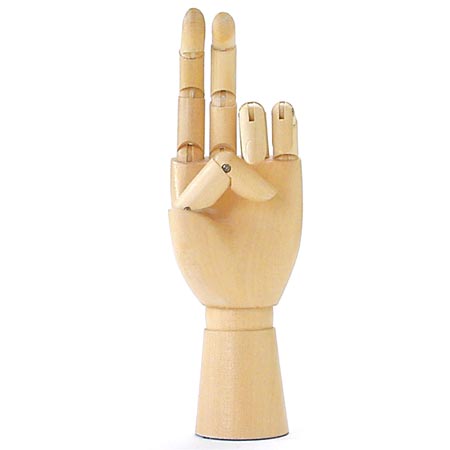 Peacock Wooden articulated hand - left hand