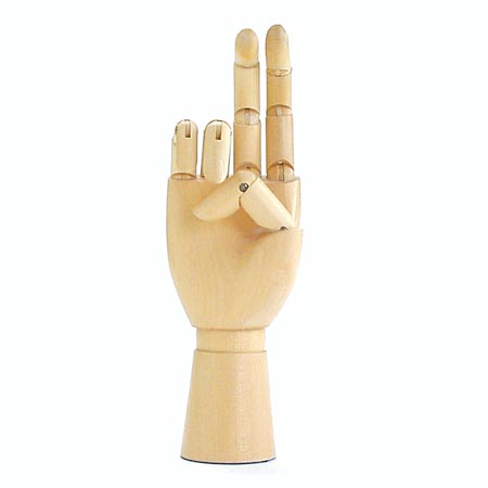 Peacock Wooden articulated hand - right hand