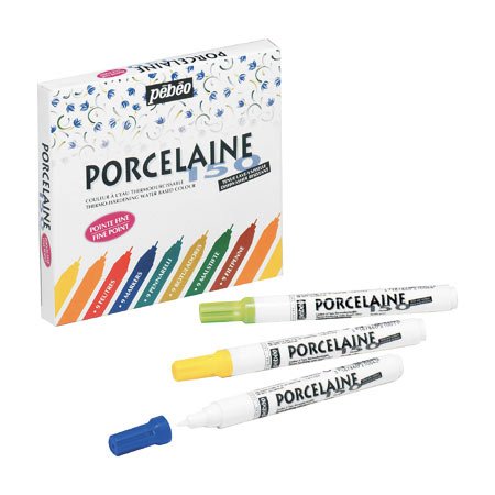 Pébéo Porcelaine 150 - cardboard case - assorted markers