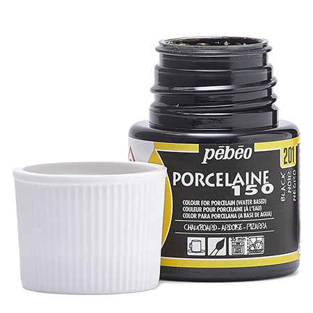 Pébéo Porcelaine 150 - heat set porcelaine paint - chalkboard black