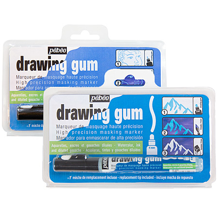 Pébéo Drawing Gum - marker met uitsparingsgom - blisterverpakking